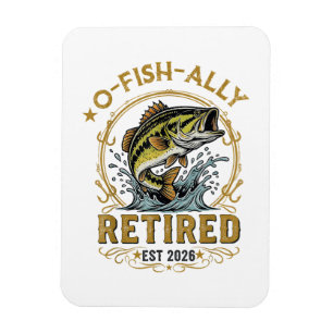 O Fish Ally Seit 2026 Im Ruhestand Fischerei-Rentn Magnet