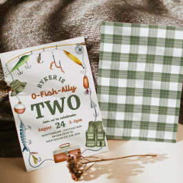 O-Fish-Ally Two Birthday Invitation Einladung