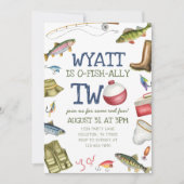 O-Fish-Ally Two Fishing 2. Geburtstag Einladung (Vorderseite)