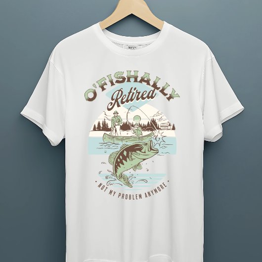 O-Fishally Remüde Funny Fishing ReReifen T-Shirt