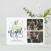 O Foto für heilige Nacht Feiertagskarte (Stehend Vorderseite)