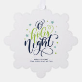 O Foto für heilige Nacht Ornament Karte (Vorderseite)