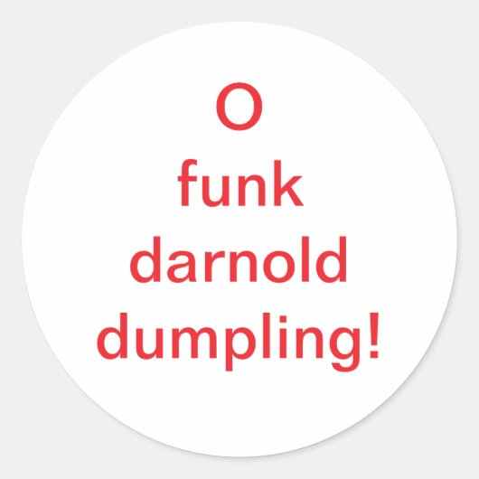 O Funk darnold dumpling Hankamer Artjunkhaus Comic Runder Aufkleber (Vorderseite)