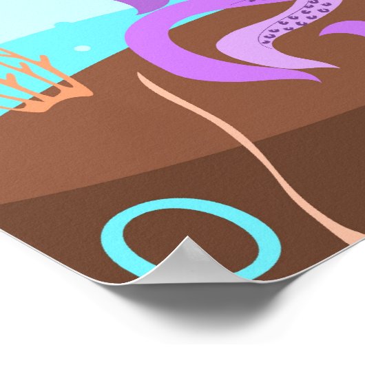 O für Octopus Poster (Ecke)