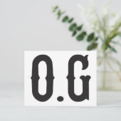 O.G. Original Gangster Postkarte (Stehend Vorderseite)