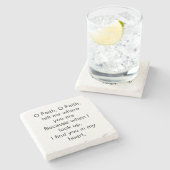 O Glaube Inspiration Zitat Steinuntersetzer (Seitenansicht)