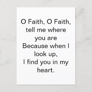 O Glaube Inspirierend Postkarte