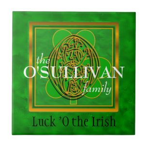 O "Glück der Iren" Familie Custom Monogram Tile Fliese