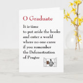 O Graduate - ein sonderbares Abschluss Gedicht Karte (Gelbe Blume)