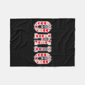 O-h-i-o Funny Skeletons Ohio In Midwestern Valenti Fleecedecke (Vorderseite (Horizontal))