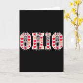 O-h-i-o Funny Skeletons Ohio In Midwestern Valenti Karte (Gelbe Blume)