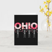 O-h-i-o Funny Skeletons Ohio In Midwestern Valenti Karte (Gelbe Blume)