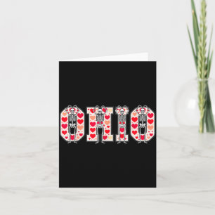 O-h-i-o Lustige Skelette Ohio Im Mittleren Westen  Karte