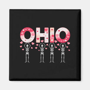 O-h-i-o Lustige Skelette Ohio In Midwestern Valent Magnet