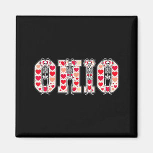 O-h-i-o Lustige Skelette Ohio In Midwestern Valent Magnet