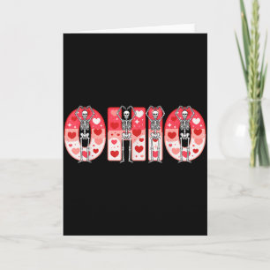 O-h-i-o Lustige Skelette Ohio In Mittlerem Valenti Karte