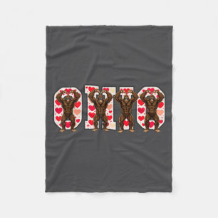 O-h-i-o Lustiger Bigfoot Ohio An Midwestern Valent Fleecedecke