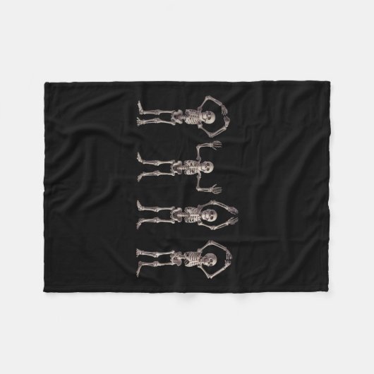 O-h-i-o Staat Skeleton Lover Ohio Halloween Men Wo Fleecedecke (Vorderseite (Horizontal))