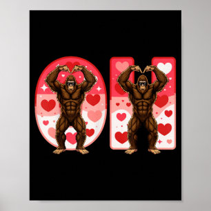 O-h Paare passend lustig Bigfoot im Mittleren West Poster