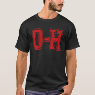 O-H passendes Ohio-Stolz-Fußball-Sport-Stil-Spaß T-Shirt