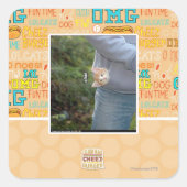 O hai quadratischer aufkleber (Vorderseite)