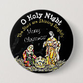 O Heilige Nacht Baby Jesus Weihnachtsknopf Button (Vorderseite)