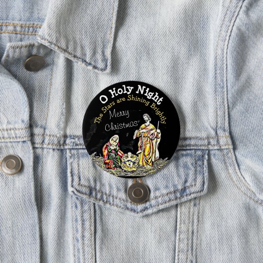 O Heilige Nacht Baby Jesus Weihnachtsknopf Button (Beispiel)