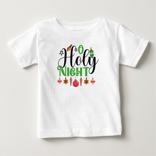 O Heilige Nacht Baby T-shirt (Vorderseite)