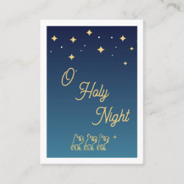 O Heilige Nacht Elegante Weihnachtsgebetskarte Platzkarte