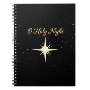 O Heilige Nacht Eleganter Stern von Bethlehem re Notizblock