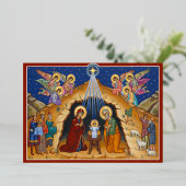 O Heilige Nacht Folien Feiertagskarte (Stehend vorne)