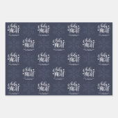 O Heilige Nacht Foto Collage Weihnachtsbaummuster Geschenkpapier Set (Vorderseite 2)