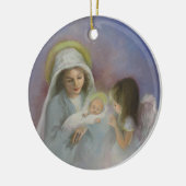 O Heilige Nacht Keramik Ornament (Links)