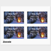 "O Heilige Nacht" Lioved Christmas Carol Rechteckiger Aufkleber (Blatt)