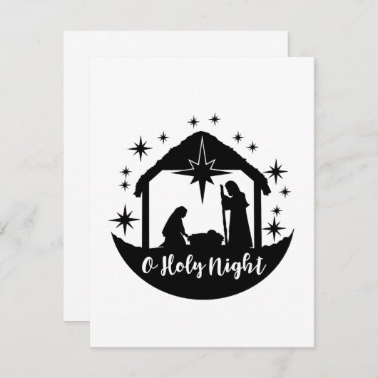O Heilige Nacht Manager Classic Dankeskarte (Vorne/Hinten)