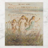 O Heilige Nacht mit Engeln Weinetikett (Einzelnes Label)