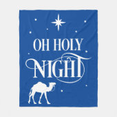 O Heilige Nacht mit Kamel Fleecedecke (Vorderseite)