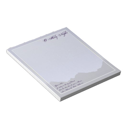 O Heilige Nacht Note Pad Notizblock (angewinkelt)