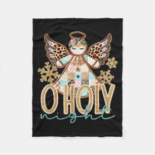 O Heilige Nacht Patchwork Engel Christlich Jesus C Fleecedecke