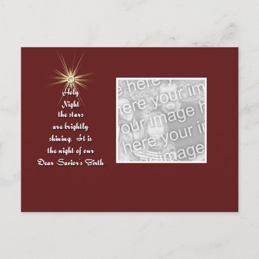 O Heilige Nacht Postkarte (Vorderseite)