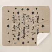 O Heilige Nacht Religiöse Weihnachtsschäfte Blanke Sherpadecke (Vorderseite (Horizontal))