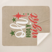 O Heilige Nacht Religiöse Weihnachtsschäfte Blanke Sherpadecke (Vorderseite (Horizontal))