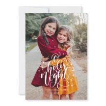 O Heilige Nacht Weihnachtsfotokarte