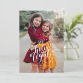 O Heilige Nacht Weihnachtsfotokarte Einladung (Stehend Vorderseite)