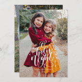 O Heilige Nacht Weihnachtsfotokarte Einladung (Vorne/Hinten)