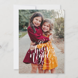 O Heilige Nacht Weihnachtsfotokarte Einladung