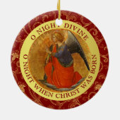 O Heilige Nacht Weihnachtslied Religiöse Musik Keramikornament (Hinten)