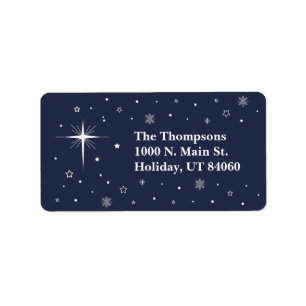O HEILIGE NACHT-/Weihnachtsrückkehr-Aufkleber Adressaufkleber