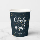 O Heilige Nacht | Weihnachtsstern Pappbecher (Rückseite)