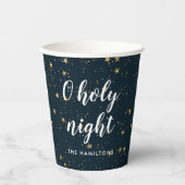 O Heilige Nacht | Weihnachtsstern Pappbecher (Vorderseite)